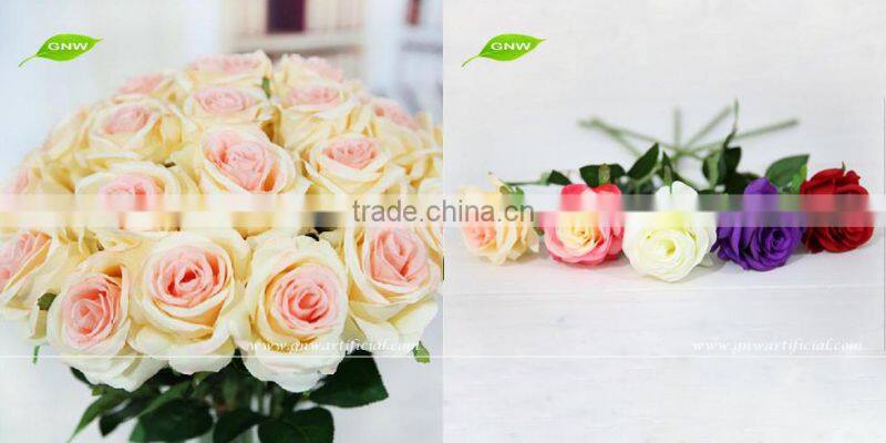 Pink Artificial Rose Flower Bouquet Silk Flowers High Simulation for Home Wedding Decoration