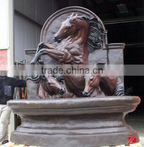 metal animal statue horse fountain for wall decor