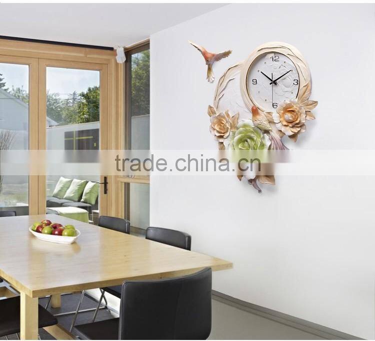 M11A Momoda Living room Creative modern hanging fancy elegant 3D flower wall clock quiet quartz decoration large wall clock