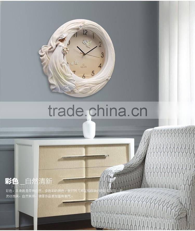 M0028 Momoda Living room dining room Creative fancy elegant 3D tree wall clock quartz home decoration gold silver art wall clock