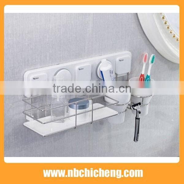 Multi bathroom storage rack bath jewelry holder wall suction commodity shelf