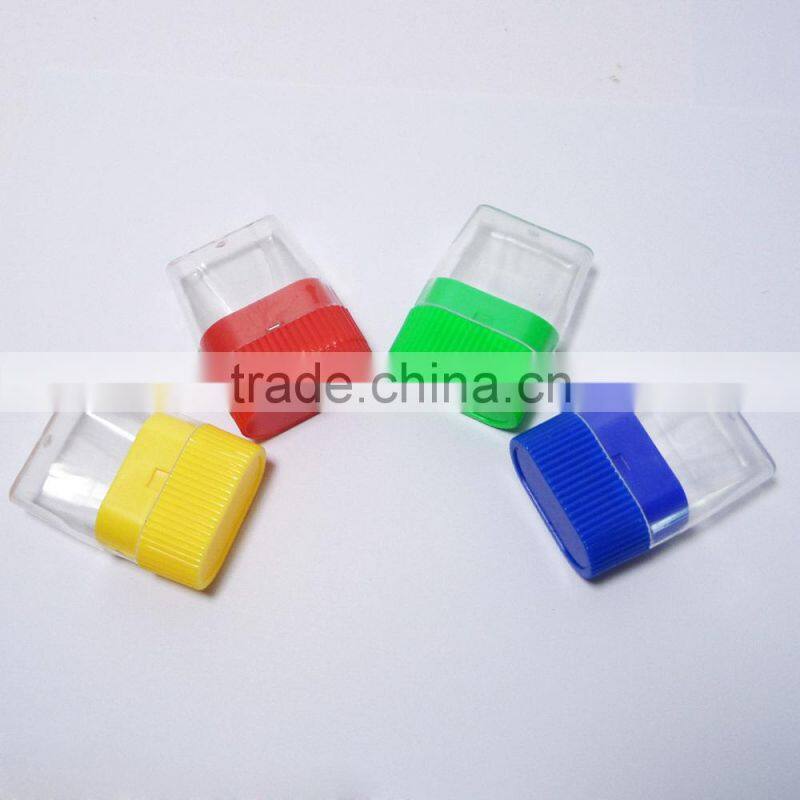 Mini plastic one hole manual colored cheap pencil sharpener