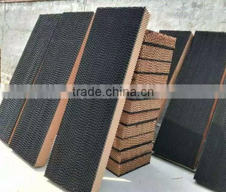 High quality greenhouse poultry 7090 honey comb evaporative cooling pad