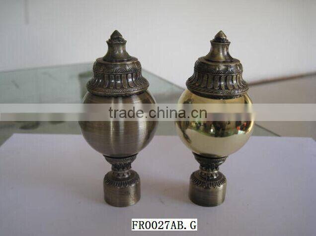 good plating curtain rod with ball finals