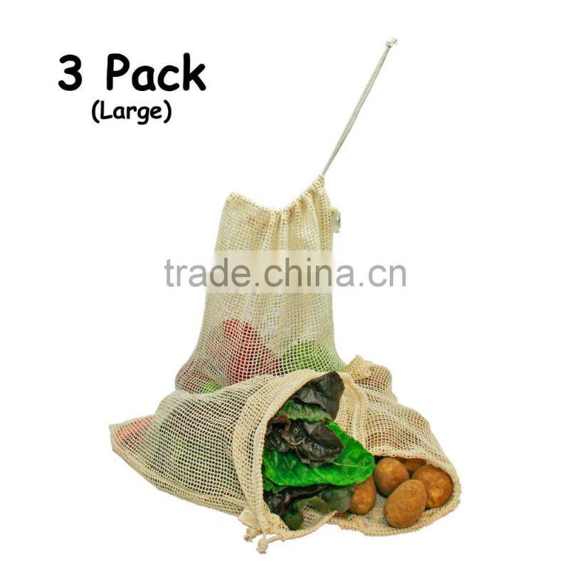 Fruit Veagetable Organic Cotton Mesh Bags