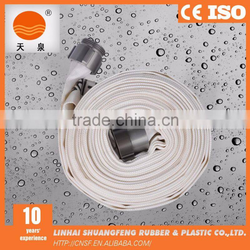 Long lifetime fire fighting hose with different couplings