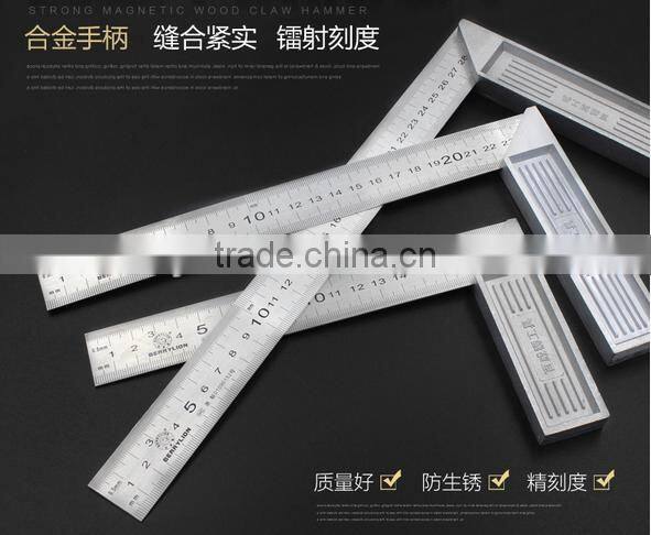 Berrylion Square Ruler Clear Scale Stainless Steel Square Ruler