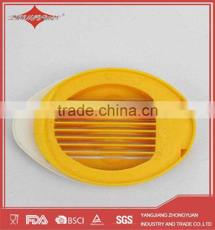 2015 kitchen gadget mini plastic egg slicer with stainless steel wire