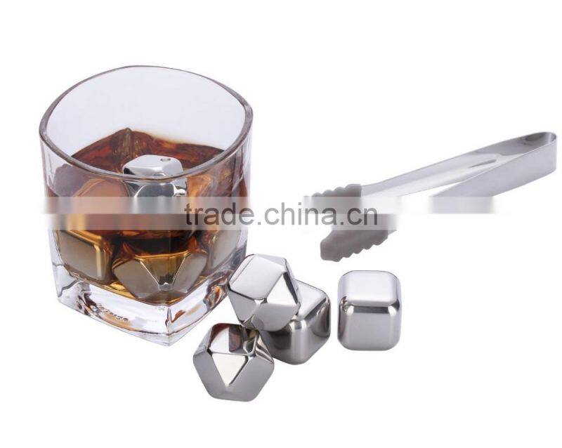 Stainless Ice Cubes Set of 8 Whiskey Chilling Stones