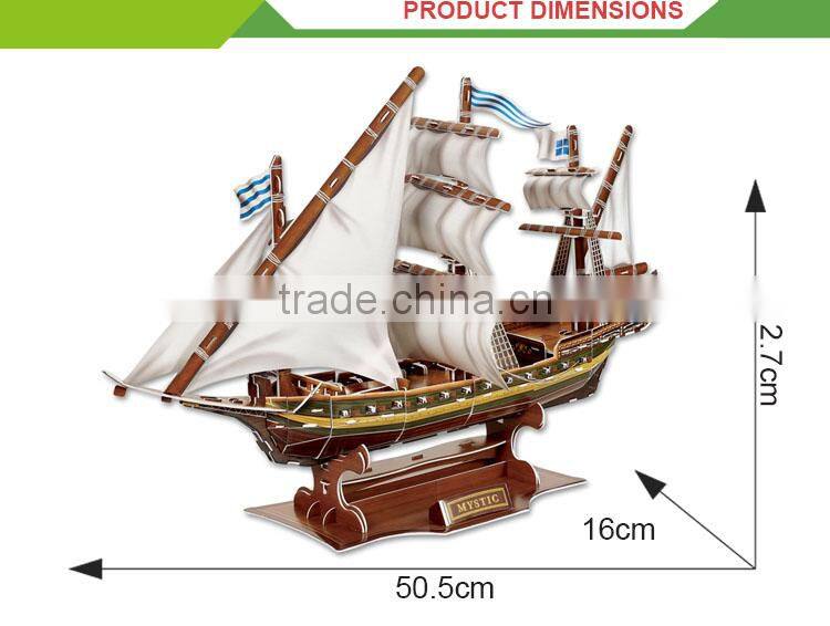Intelligence toy super 3d puzzle ship diy craft kit for adult