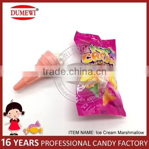 7g Colorful Ice Cream Shape Fruit Flavor Marshmallow Candy