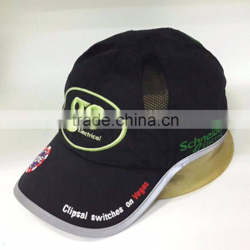 2016 3M reflective sports cap with mesh panels