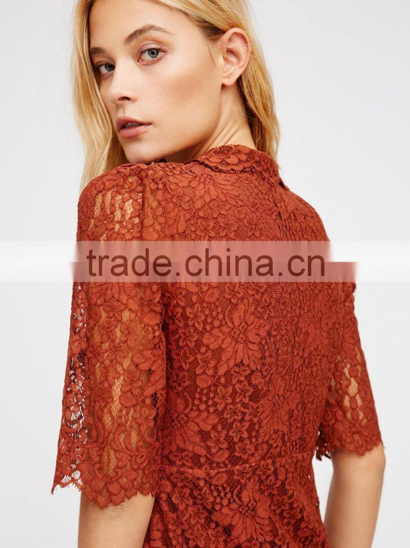 Hot Selling short white lace dress Wholesale from Factory supply