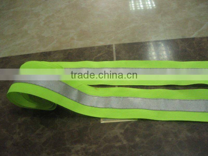 Wholesale low price high quality striped reflective webbing