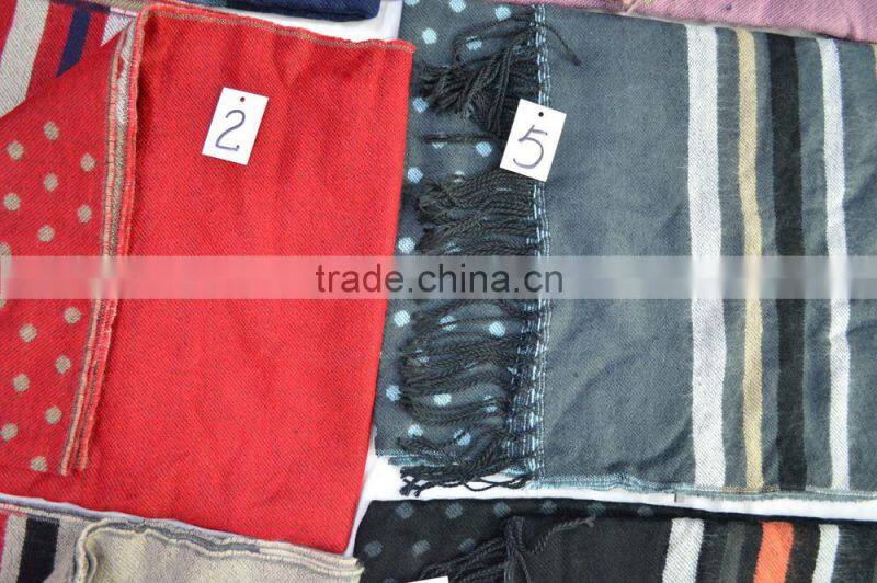 Fashion hot stylish lady stripe dot soft 100%viscose winter scarf