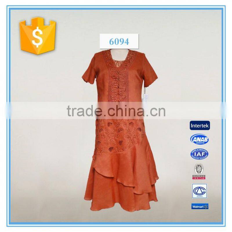 Women embroidery 2 pcs dress church suit and formal suit