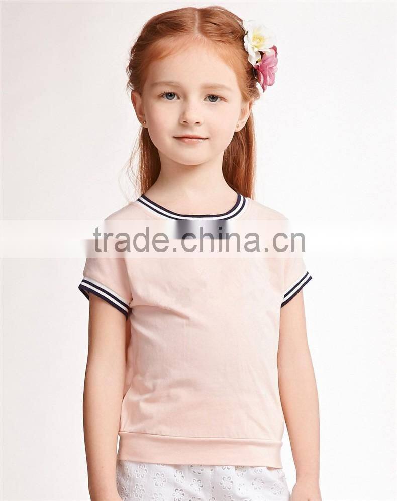 2016 latest cute girl's O-neck t shirt new design teenages t shirt