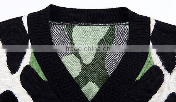 Camouflage Design Thin Knitted Sweater Cardigan Factory