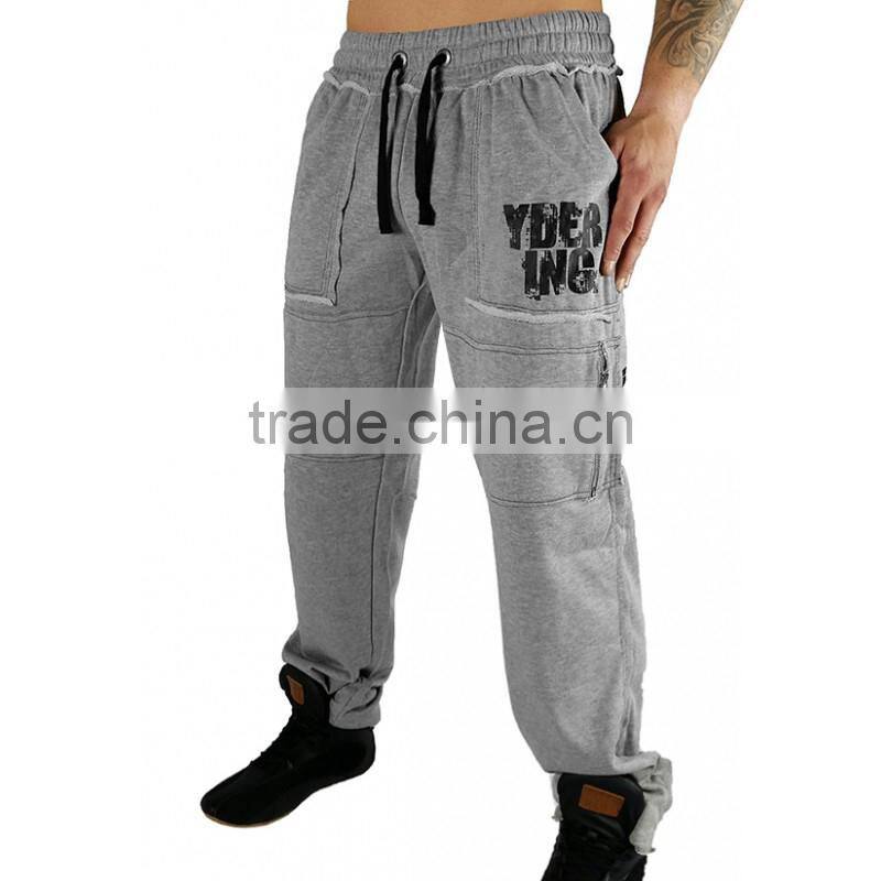 Top sale red colour printing man sweat jogger pants