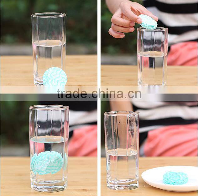 Trade assurance OEM pigment printing cotton terry custom compressed magic towel