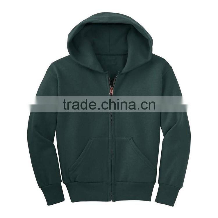 Children Clothing Manufacturer Bulk Custom Printed Blank Slim Fit Zipper Hoodie