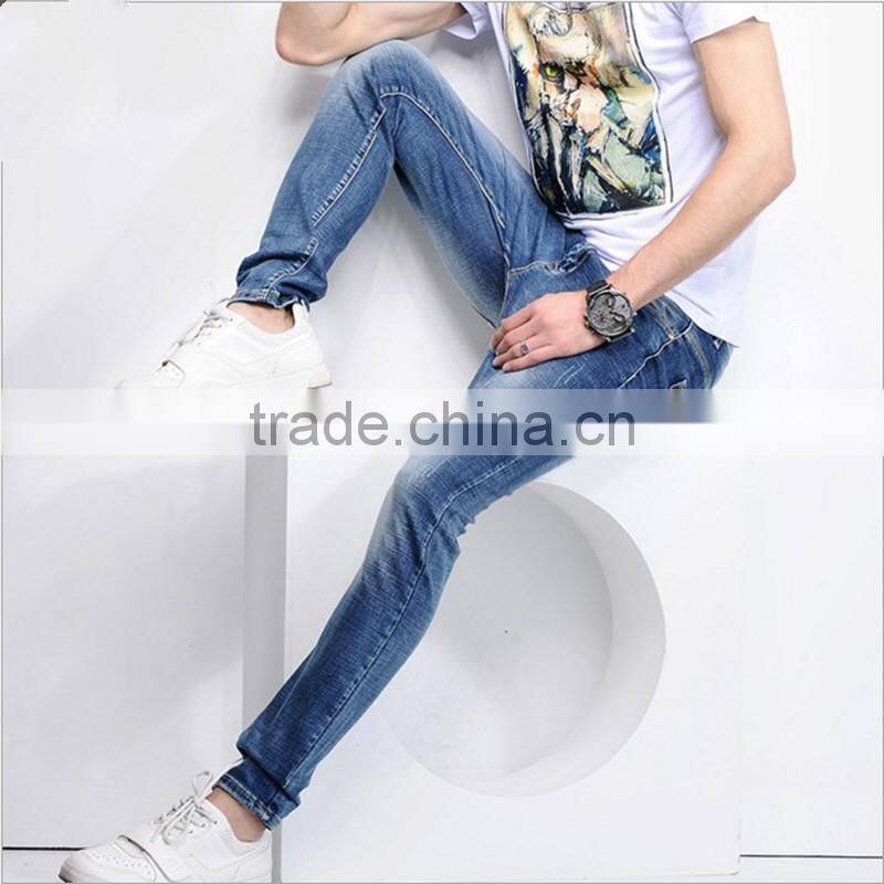 2016 New Man Denim Jeans Pants With Custom Fabric Color
