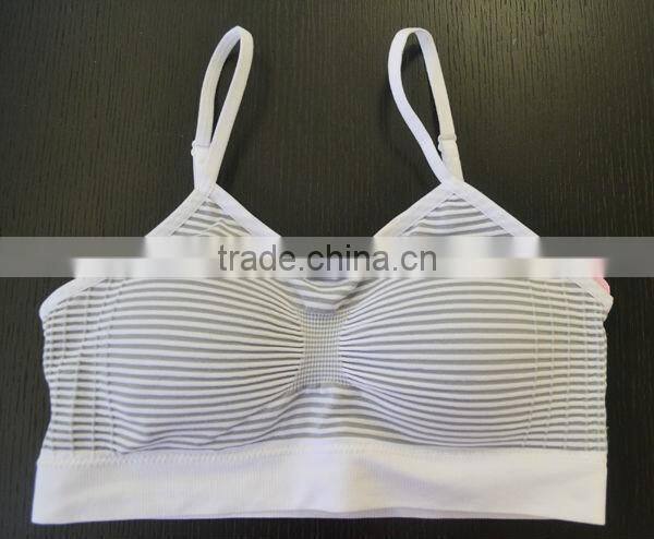top selling products 2013 Yiwu factory directly clothing wholesale seamless corset nylon yarn with padded camisole bra top