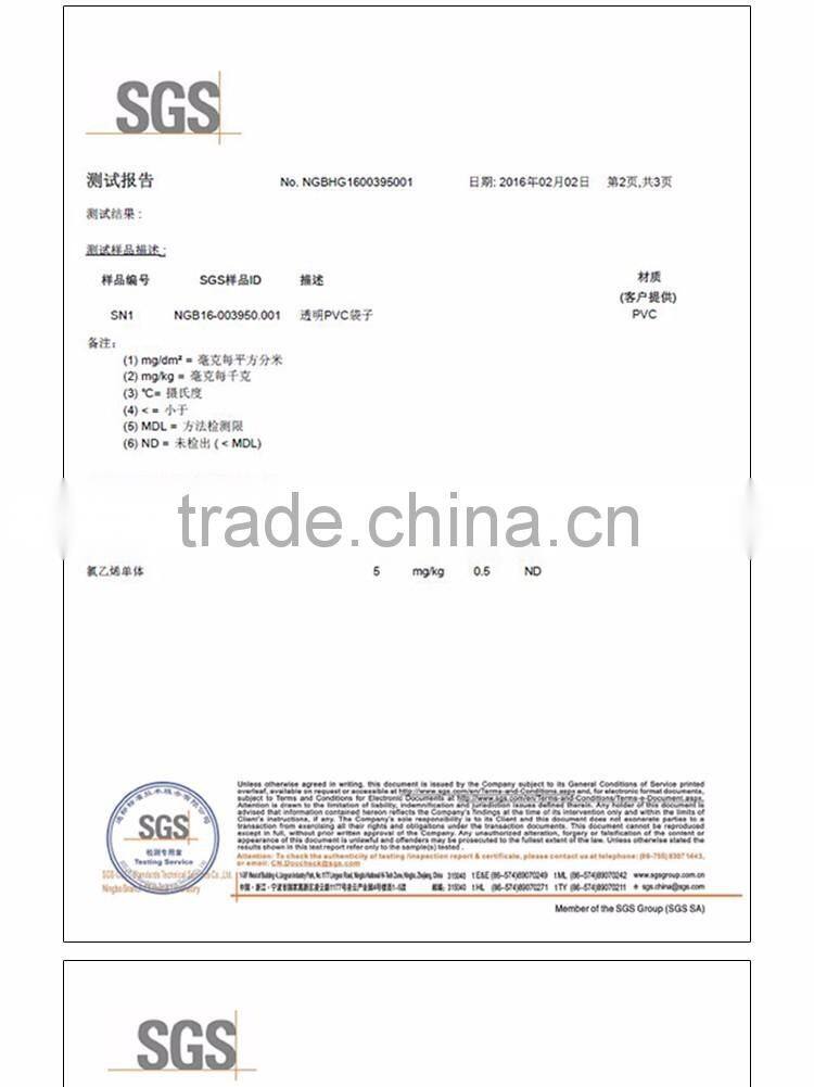 pvc waterproof inner bag/pvc waterproof zip lock bag/clear pvc bag in mummy baby bag