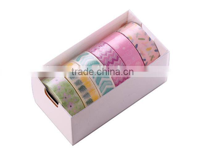 6 colors washi tape one set colors adhesive paper tape