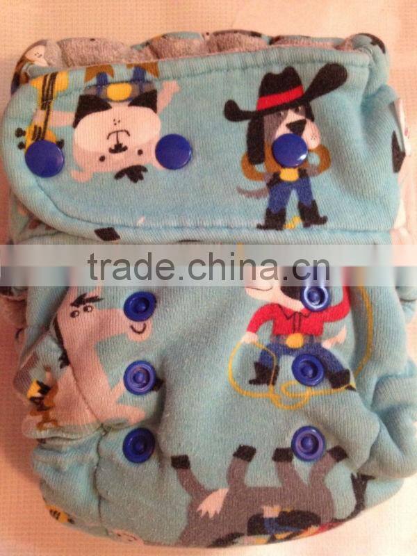 Cotton Baby Diapers with Cartoon Pattern