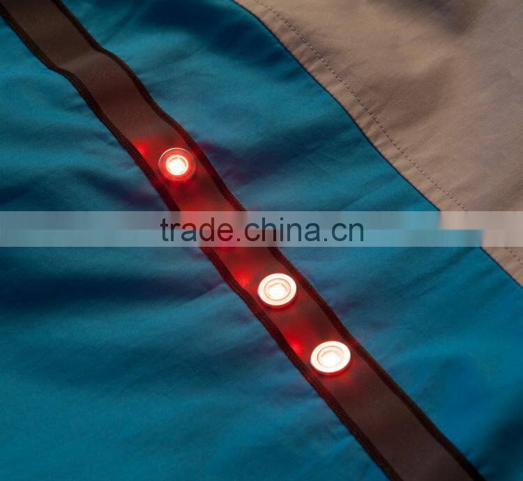 Kids safety USB rechargeable bright LED lights winter jacket kids