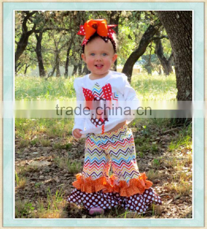ibear baby girls clothing set boutique thanksgiving hotsale china yiwu girls clothing sets ruffle wonder kids clothing sets