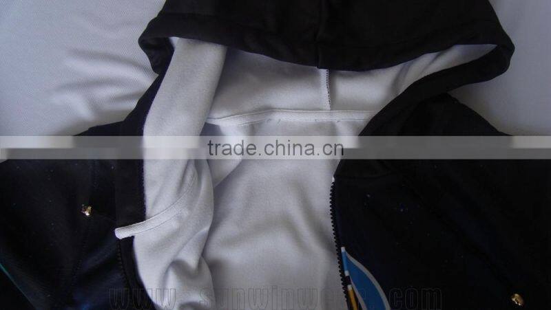 Wholesale Custom Fashion Design Full Sublimated Fleece Zipper- Up Men Hoodies