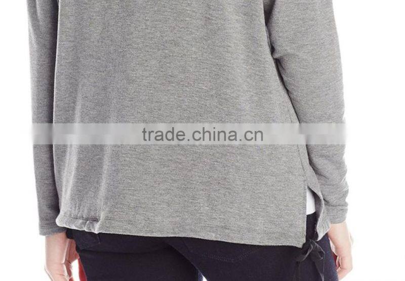 cheap women's loose large size blank pullover heather grey spring causal hoodies