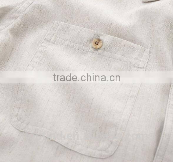 100% linen brand best-selling shirt fit short sleeve man shirt