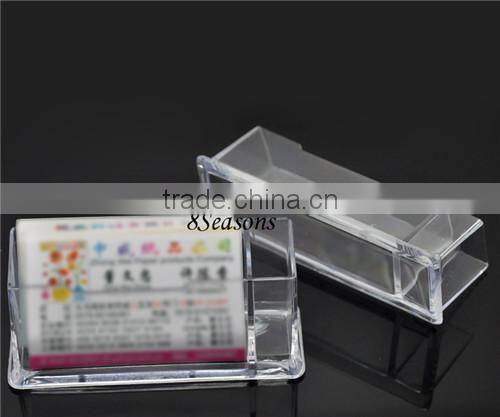 Transparent Plastic Business Card Holder Stand Display with Pen Stand