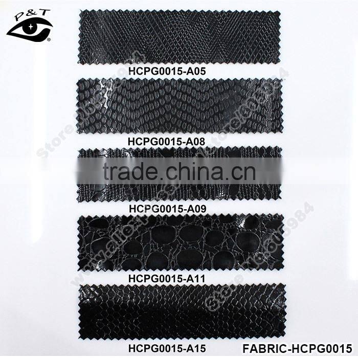 Synthetic leather pu leather with fluff back 140cm black colors for furniture