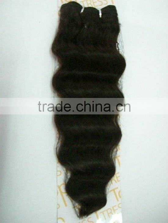 human hair mixed synthetic fiber hair weaving