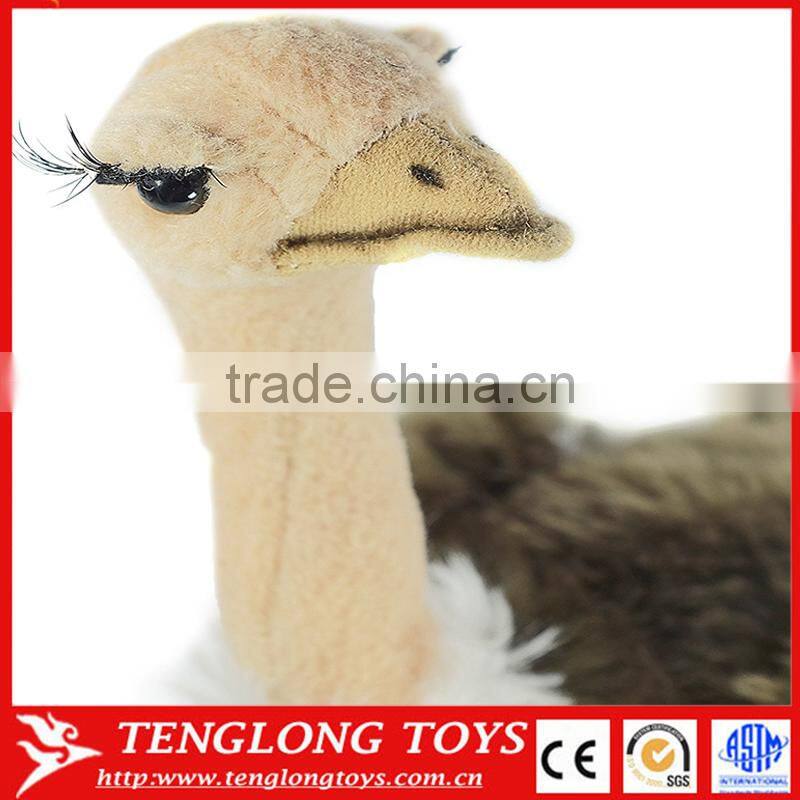 Lifelike stuffed animal plush custom soft toy plush ostrich toy
