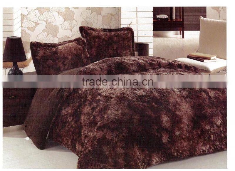 new faux fur match velvet soft quilt with filling for european market