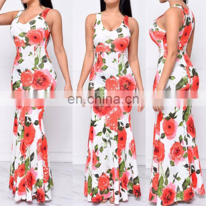 Europe And America Printing Sexy Cocktail Dress