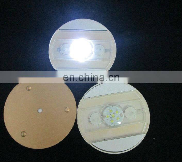 red led round coaster with transparent blister pack