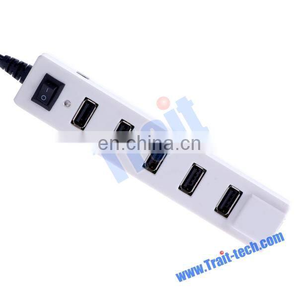 High-speed 7 Port USB2.0 Hub for Notebook Laptop USB Hub White