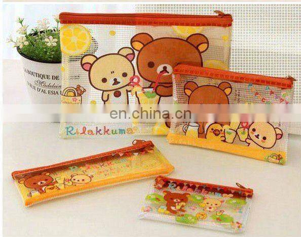 Cheap zipper pvc pen bag