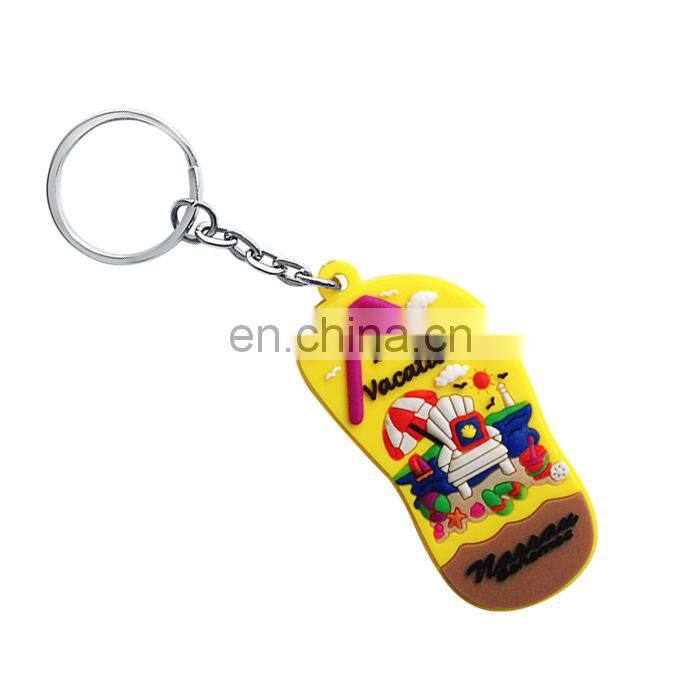 2016 Popular Bahamas souvenir PVC keyring/ tropical keychain/coconut keychain