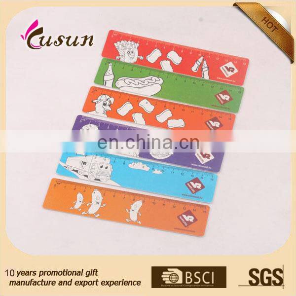 Fashion design promotional logo customized 15cm straight custom plastic ruler