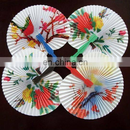 logo picture printed customized craft folding fans
