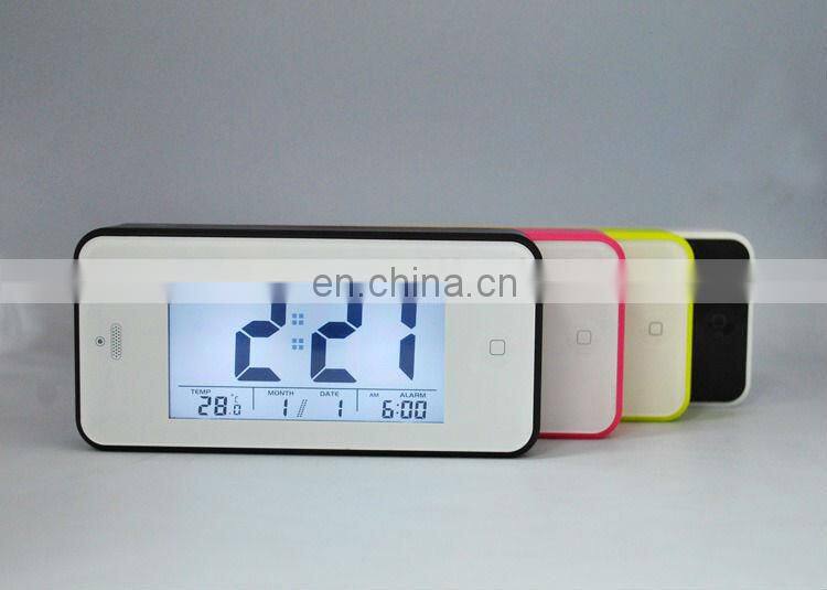 Led alarm clock iphone shape