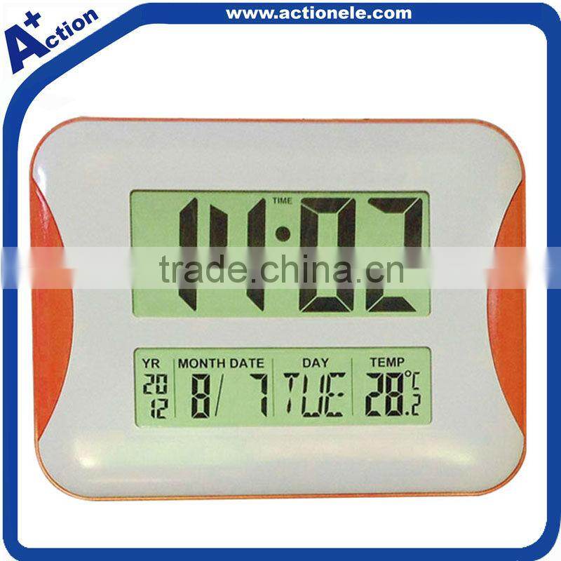 Large Digital LCD Wall Clock