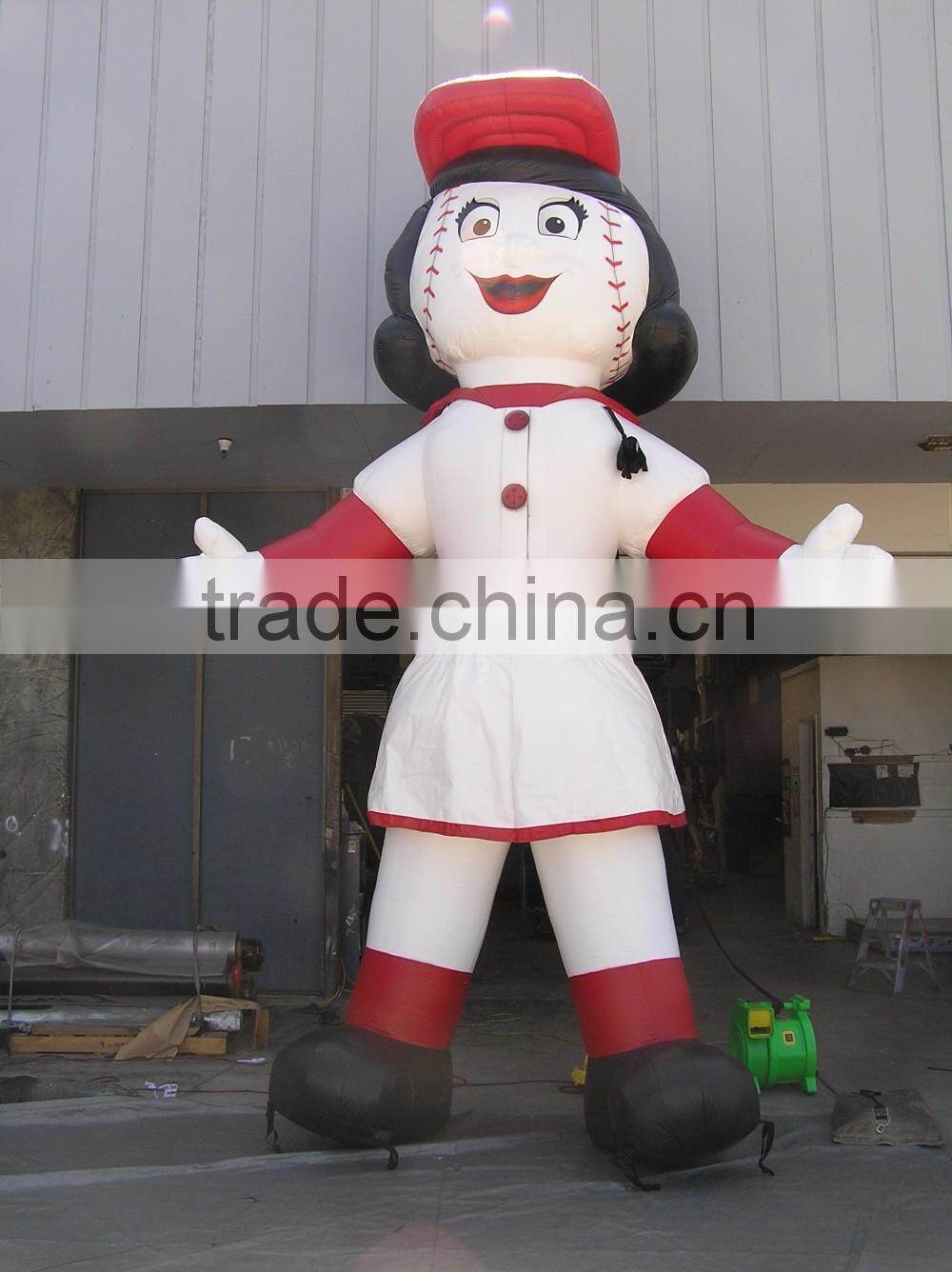 Lovely inflatable advertising girl characters in sell